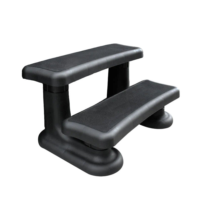 Black 2 Tier Spa Steps – Non-Slip, Tool-Free Assembly, 165kg Capacity ...