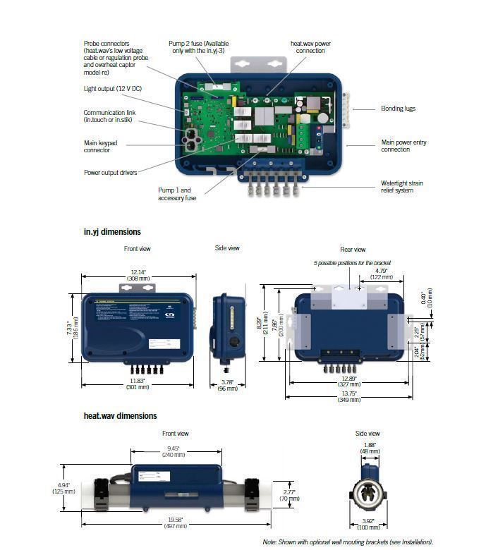 Gecko Aeware IN.YJ-3-V3-CE Spa Control | 240V Outputs & WiFi Interface ...